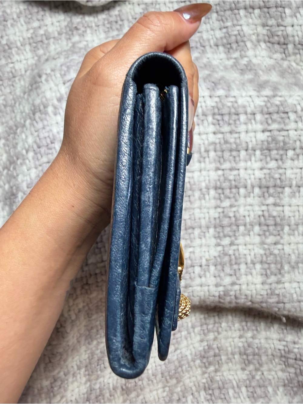 Authentic BALENCIAGA Anthracite Lambskin Leather Classic Money Wallet - Picture 14 of 16